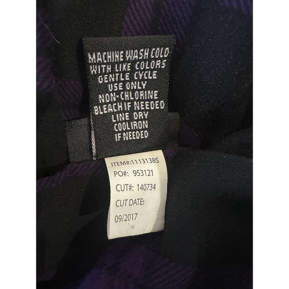 Torrid Emma Plaid Challis Babydoll Tunic Top Purple Black Pocket Plus Size 4 4X - Picture 7 of 12